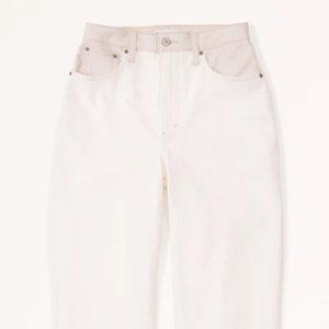 Mixed Fabric Curve Ultra High Rise Straight Jeans